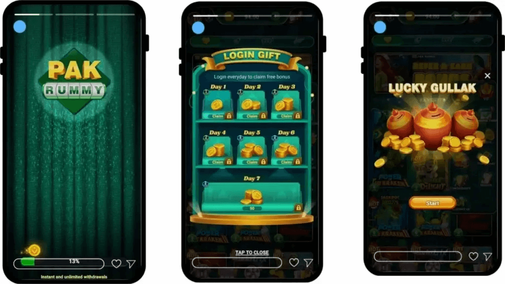 Pak Rummy online gameplay